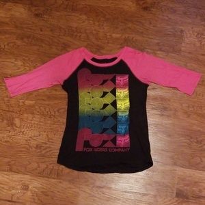 Womens Fox racing 3/4 sleeve shirt